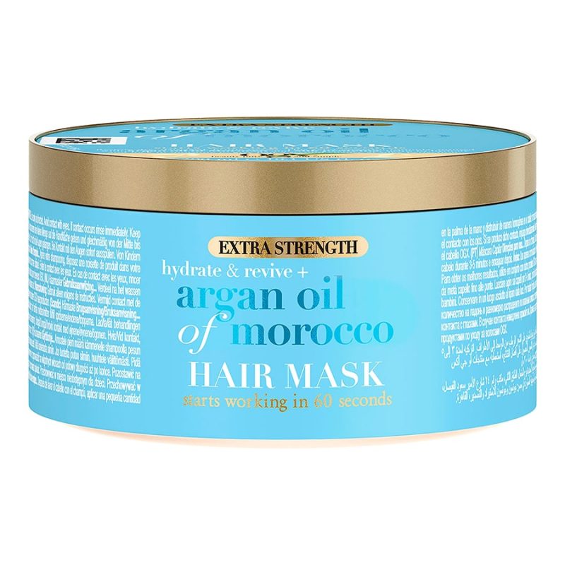 OGX-ARGAN-OIL-OF-MOROCCO-HAIR-MASK-min ماسک مو فاقد سولفات با آبکشی او جی ایکس حاوی روغن آرگان وزن 300 گرم