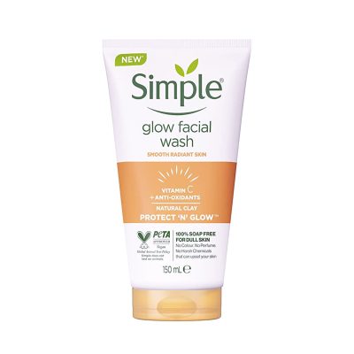ژل شستشو صورت ویتامین C مدل Glow حجم 150میل سیمپل ا