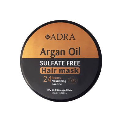 ماسک مو فاقد سولفات آدرا حاوی روغن آرگان مناسب موهای خشک و آسیب دیده حجم 400 میلی لیتر