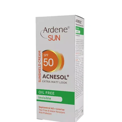 مشخصات کرم ضد آفتاب فاقد چربی آردن مدل Acnesol SPF50 وزن 50 گرم - بی رنگ