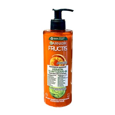 کرم موی گارنیر (گارنیه) مدل 1 در 10 ترمیم و محافظت از موهای آسیب دیده | Garnier fructis goodbye damage 10 in 1 hair cream 400ml