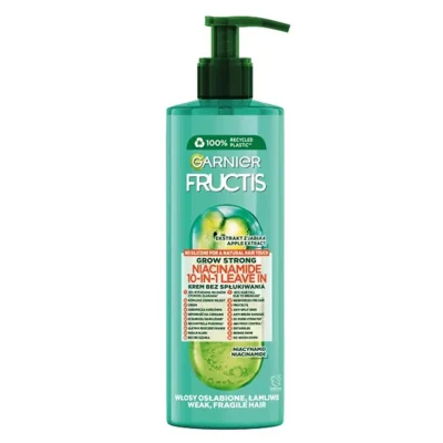 کرم مو 10 کاره بعد از حمام گارنیر مدل Grow Strong | سبز | 400 میلی لیتر | Garnier fructis grow strong 10 in 1 hair cream