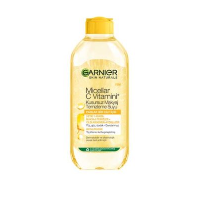 میسلار واتر پوست گارنیر | GARNiER Micellar Cleansing Water With Vitamin C | حجم 400 میلی لیتر | زرد