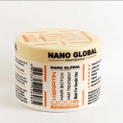 ماسک مو بعد از کراتین نانو گلوبال | سفید رنگ | حجم 300 میلی لیتر | Nano Global Sulfate-Free Hair Mask