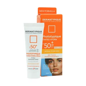 کرم ضد آفتاب رنگی هیدا درماتیپیک | پوست نرمال و خشک (بژ طبیعی) SPF50